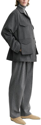 (W) TOTEME FW24 工裝翻蓋口袋長袖外套 淺灰色 244WRO0143FB0285074 Details for (W) TOTEME FW24 工裝翻蓋口袋長袖外套 淺灰色 244WRO0143FB0285074