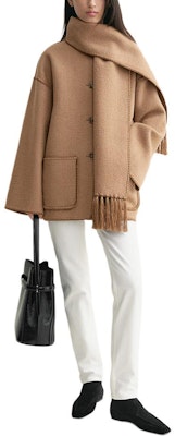 (W) TOTEME FW24 刺绣流苏围巾单排扣宽松外套 女士米色 244WRO918FB0292033 Lookbook (W) TOTEME FW24 刺绣流苏围巾单排扣宽松外套 女士米色 244WRO918FB0292033