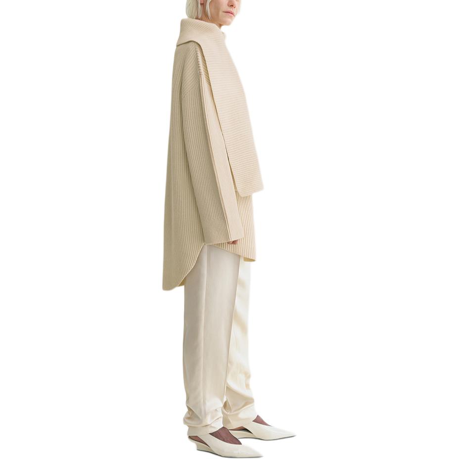 Purchase (W) TOTEME FW24 圍巾領針織毛衣 女士款 奶白色 244WRT0364YA0007059