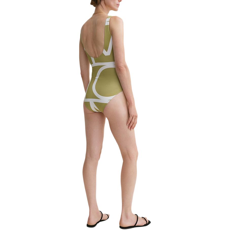 Shop (W) TOTEME 极简风格露背连体泳衣 青瓜绿/浅甘草色。 243WSW1149FB0221214