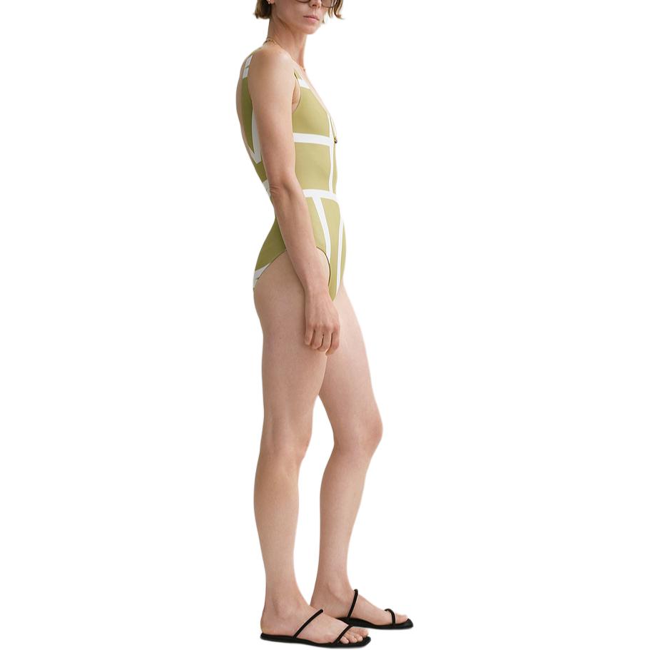 Purchase (W) TOTEME 极简风格露背连体泳衣 青瓜绿/浅甘草色。 243WSW1149FB0221214