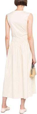 (W) TOTEME Minimalis Putih Vanila Gaun Tanpa Lengan Wanita Panjang Sederhana 2326022770112 Shop (W) TOTEME Minimalis Putih Vanila Gaun Tanpa Lengan Wanita Panjang Sederhana 2326022770112