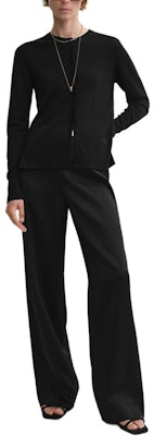 (W) TOTEME PF24 黑色緞面中腰寬褲 休閒長褲 243WRB0194FB0209001 Lookbook (W) TOTEME PF24 黑色緞面中腰寬褲 休閒長褲 243WRB0194FB0209001