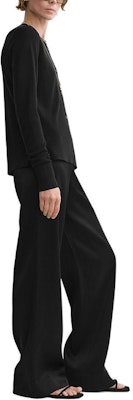 (W) TOTEME PF24 黑色緞面中腰寬褲 休閒長褲 243WRB0194FB0209001 Purchase (W) TOTEME PF24 黑色緞面中腰寬褲 休閒長褲 243WRB0194FB0209001