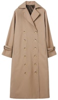 (Women) TOTEME Pisa Khaki Double-Breasted Trench Coat with Logo Lining for Women. 201102706850 (Women) TOTEME Pisa Khaki Double-Breasted Trench Coat with Logo Lining for Women. 201102706850