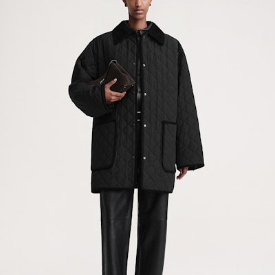 (W) TOTEME PS24 黑色絎縫外套 女裝燈芯絨飾邊刺繡設計 241WRO1022FB0169001 Lookbook (W) TOTEME PS24 黑色絎縫外套 女裝燈芯絨飾邊刺繡設計 241WRO1022FB0169001