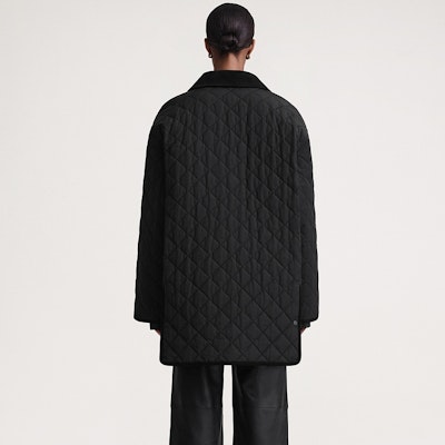 (W) TOTEME PS24 黑色絎縫外套 女裝燈芯絨飾邊刺繡設計 241WRO1022FB0169001 Purchase (W) TOTEME PS24 黑色絎縫外套 女裝燈芯絨飾邊刺繡設計 241WRO1022FB0169001