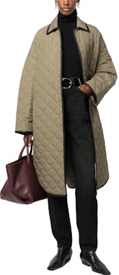 (W) TOTEME绿色中长款棉质夹克茧型外套 quilted. 234WRTWOU087FB0008011 Lookbook (W) TOTEME绿色中长款棉质夹克茧型外套 quilted. 234WRTWOU087FB0008011