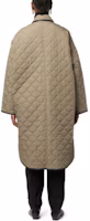 Shop (W) TOTEME 綠色中長版棉質絎縫茧型外套。 234WRTWOU087FB0008011