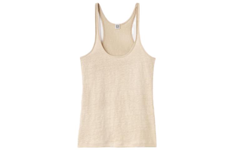 (Women) TOTEME Sleeveless Tank Top in Solid Beige Tone 2335061253827