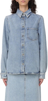 (W) TOTEME 女款藍色修身長袖襯衫 243WRT0330FB0045184 Buy (W) TOTEME 女款藍色修身長袖襯衫 243WRT0330FB0045184