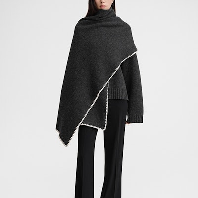 (W) TOTEME 簡約設計黑色披肩. 241WSC1233YA0004074 Purchase (W) TOTEME 簡約設計黑色披肩. 241WSC1233YA0004074