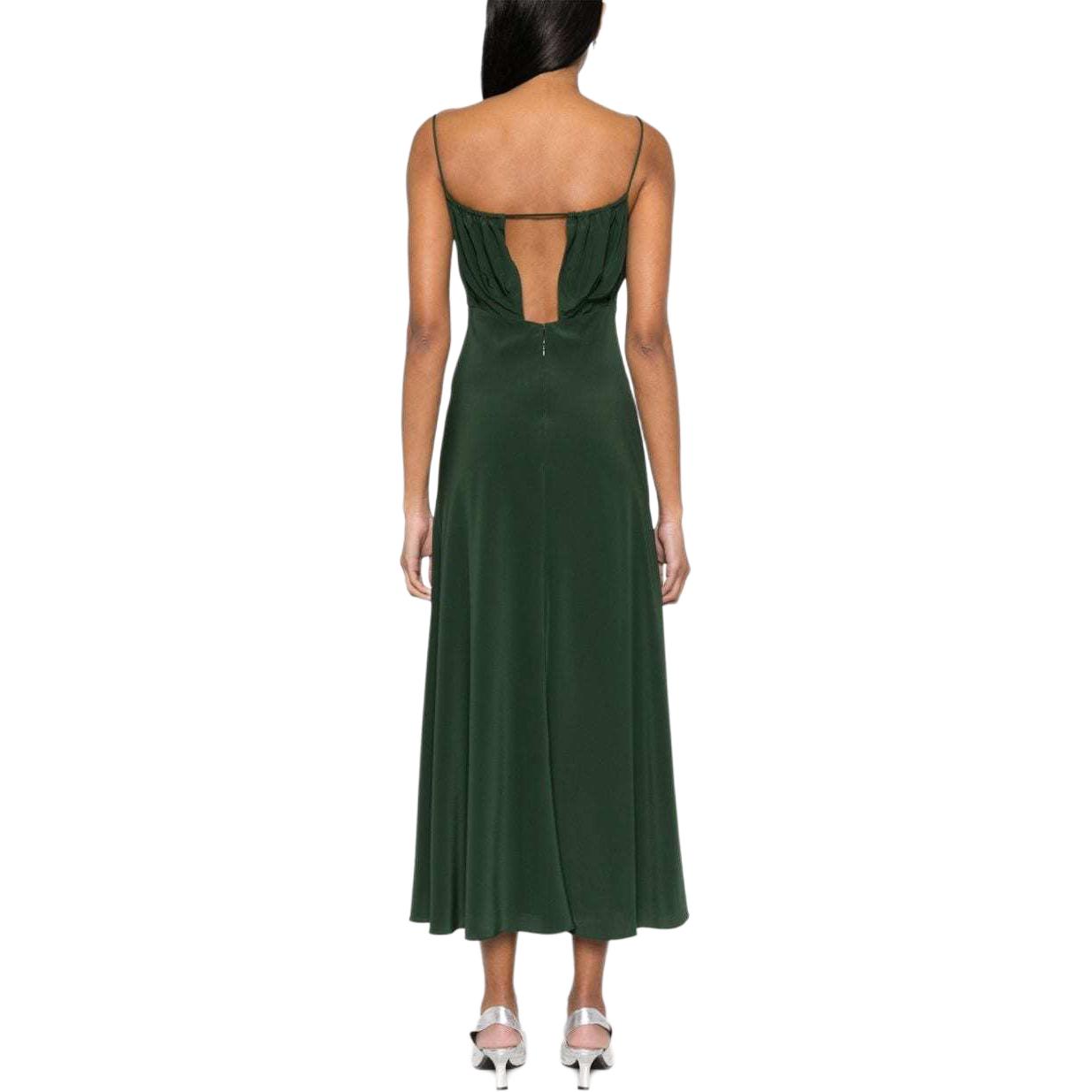 Shop (W) TOTEME 綠色簡約舒適中長版吊帶裙 女裝 241-WRD1104-FB0115136