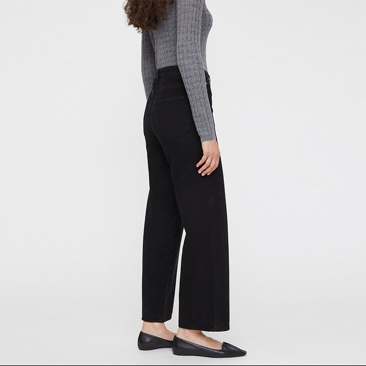 Purchase (W) TOTEME SS21 高腰喇叭黑色寬腿短版牛仔褲 女裝 213230739204