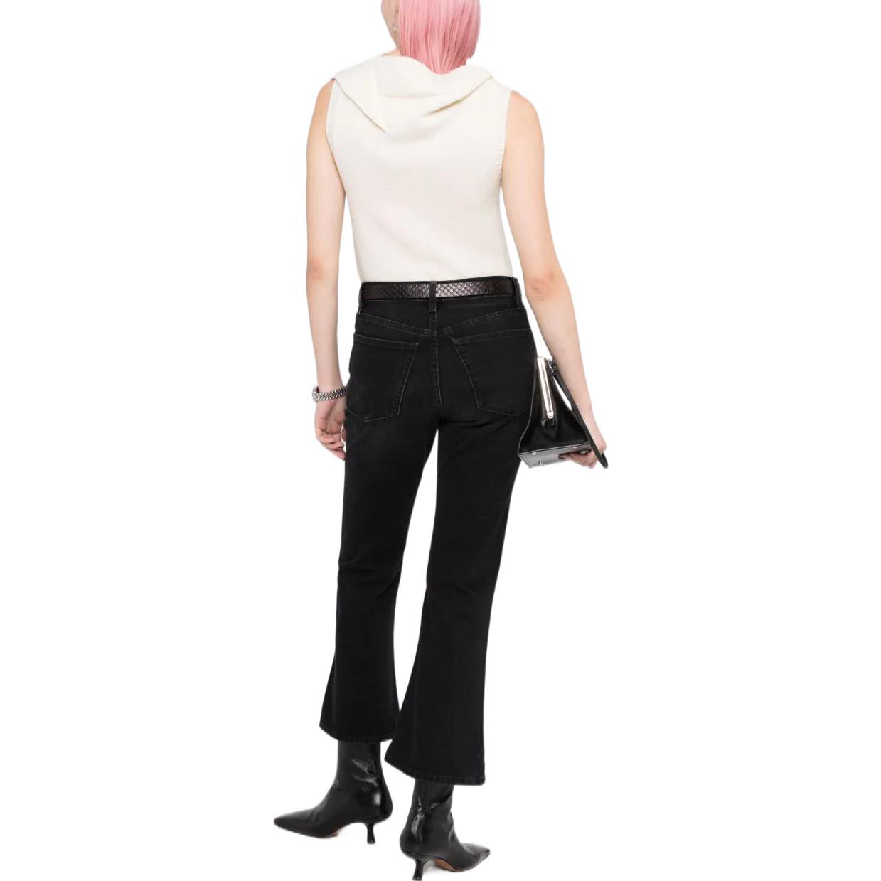 Shop (W) TOTEME SS22 黑色喇叭短牛仔褲 221233744