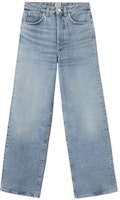 (Women) TOTEME SS22 High-Waist Flare Cropped Jeans - Washed Blue Denim. 222230741485 (Women) TOTEME SS22 High-Waist Flare Cropped Jeans - Washed Blue Denim. 222230741485