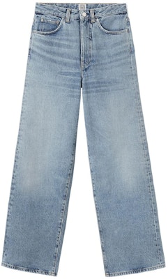 (W) TOTEME SS22 Jeans Flare High-Waist Cropped - Denim Biru Basuh. 222230741485 Buy (W) TOTEME SS22 Jeans Flare High-Waist Cropped - Denim Biru Basuh. 222230741485