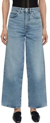 (W) TOTEME SS22 Jeans Flare High-Waist Cropped - Denim Biru Basuh. 222230741485 Shop (W) TOTEME SS22 Jeans Flare High-Waist Cropped - Denim Biru Basuh. 222230741485