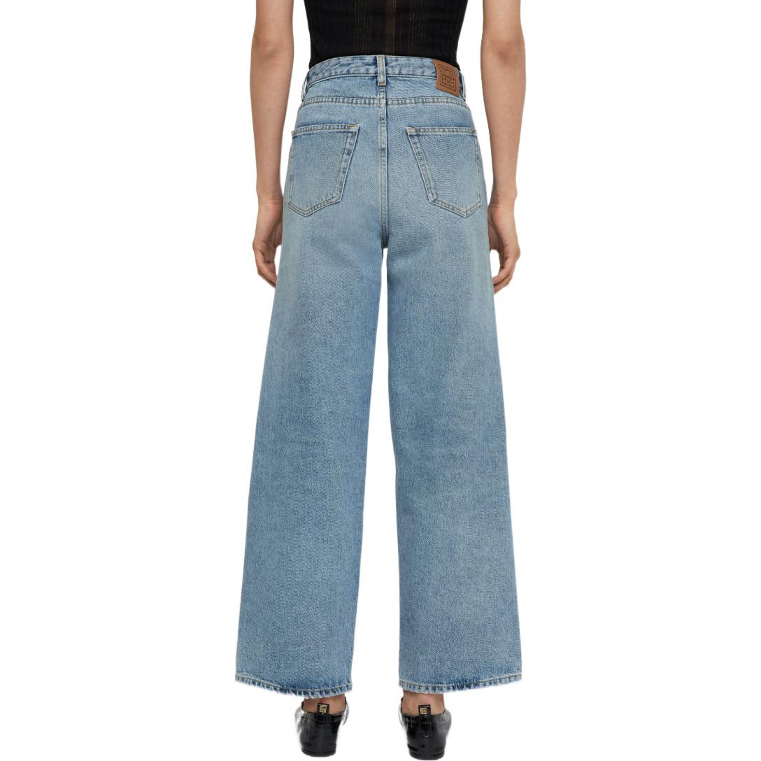 Purchase (W) TOTEME SS22 Jeans Flare High-Waist Cropped - Denim Biru Basuh. 222230741485