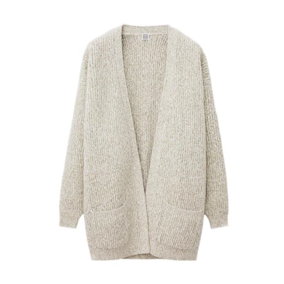 (Women) TOTEME SS22 Loose Cardigan Sweater Grey 222-575-311-181