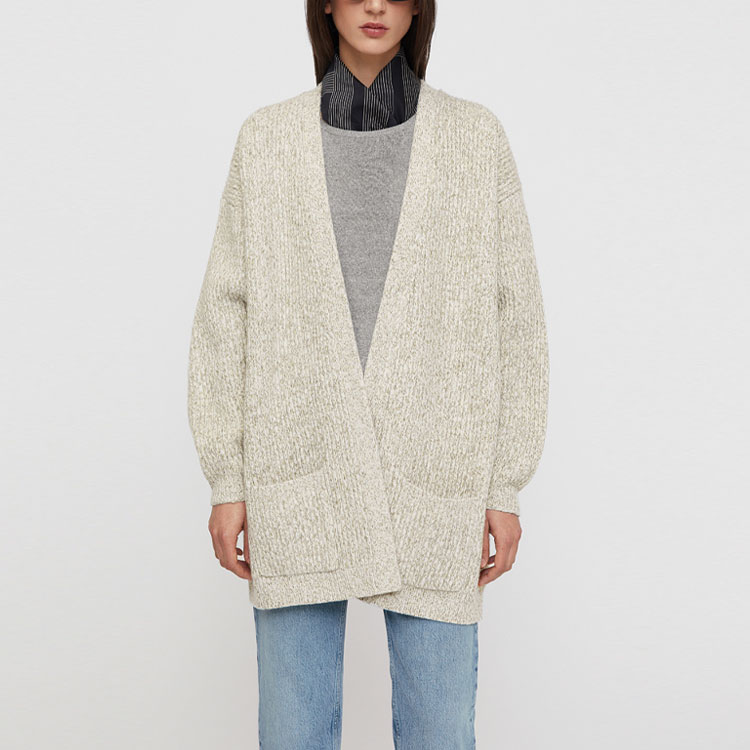 Shop (W) TOTEME SS22 寬鬆灰色開襟羊毛衫 222-575-311-181