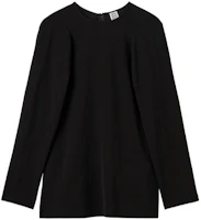 (Women) TOTEME SS22 Oversized Black Long-Sleeve T-Shirt 223-734-231-200 (Women) TOTEME SS22 Oversized Black Long-Sleeve T-Shirt 223-734-231-200