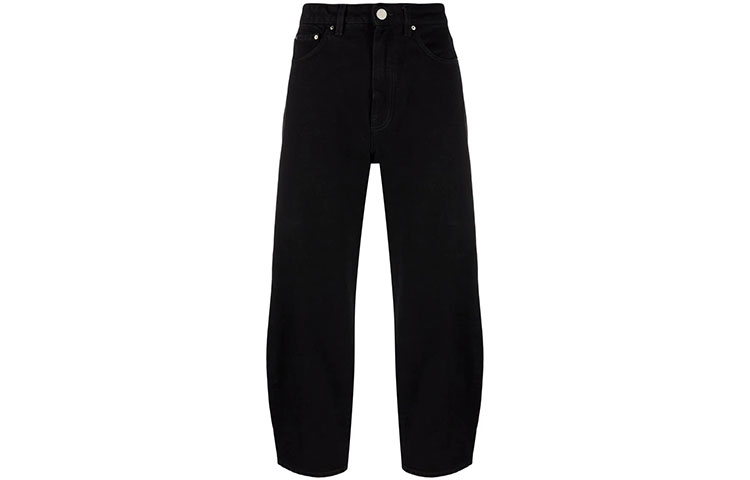 (Women) TOTEME SS22  Solid Black Denim Jeans 221238739204