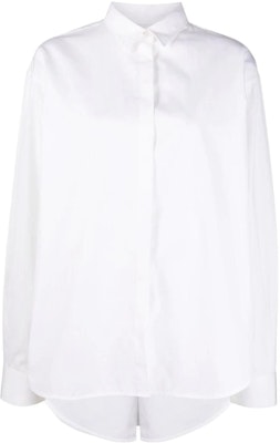 (W) TOTEME SS22 Baju Kasual Longgar Berbelah - Putih 223708710100 Order (W) TOTEME SS22 Baju Kasual Longgar Berbelah - Putih 223708710100