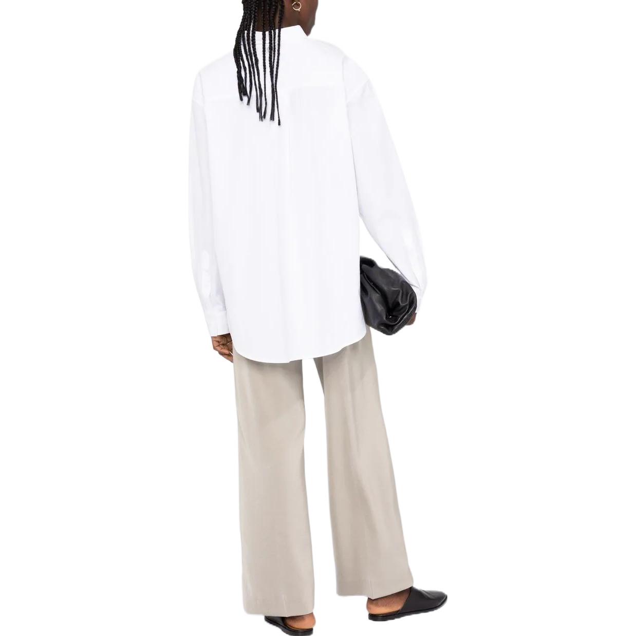 Shop (W) TOTEME SS22 Baju Kasual Longgar Berbelah - Putih 223708710100