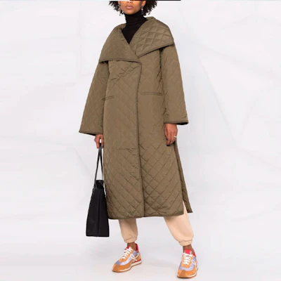 (Women) TOTEME SS22 Quilted Jacket Brown 221112732 Lookbook (Women) TOTEME SS22 Quilted Jacket Brown 221112732