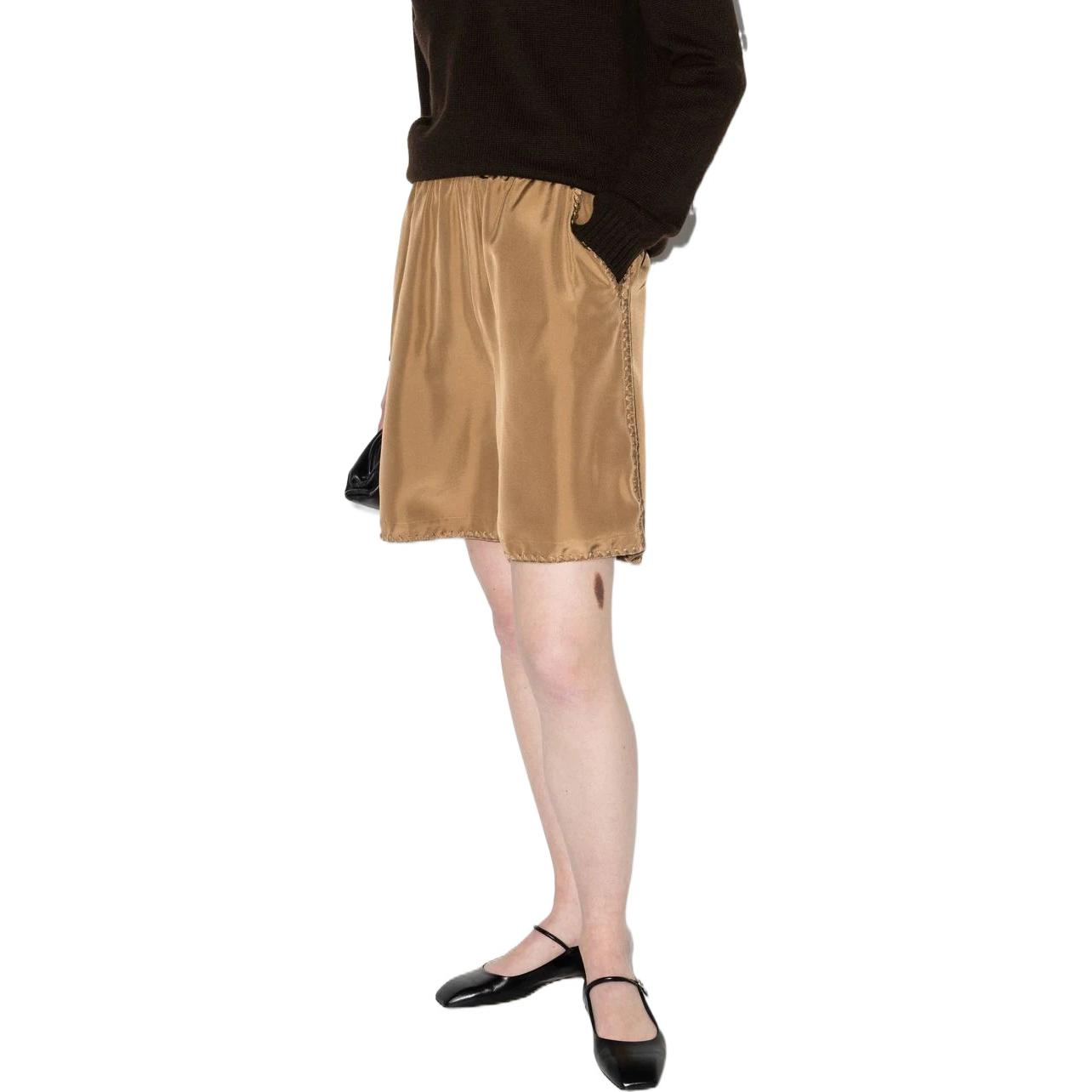 Shop (W) TOTEME SS22 高腰休閒短褲 女性 - 橙色 固定車線設計 222-232-212