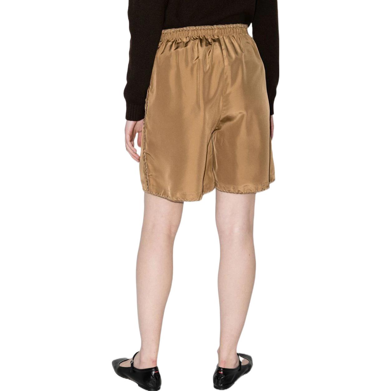 Purchase (W) TOTEME SS22 高腰休閒短褲 女性 - 橙色 固定車線設計 222-232-212