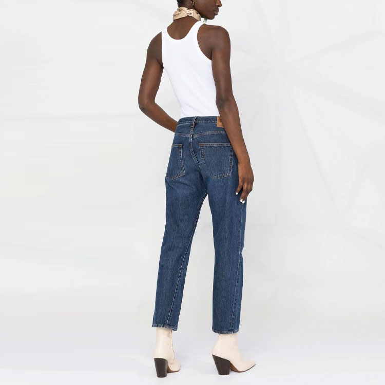 Shop (W) TOTEME SS23 藍色直筒單扣牛仔褲 223-232-741-404