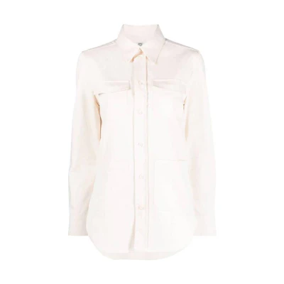 (Women) TOTEME SS23 Off-White Long Sleeve Shirt with Pocket Detail 2325047206120