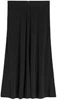 (Women) TOTEME SS24 Black Mid-Rise Pleated Maxi Skirt Casual Wear 242WRB1678FB0162001 (Women) TOTEME SS24 Black Mid-Rise Pleated Maxi Skirt Casual Wear 242WRB1678FB0162001
