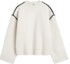 Buy (W) TOTEME SS24 對比刺繡套頭毛衣 - 白色 241WRT1025YA0004007