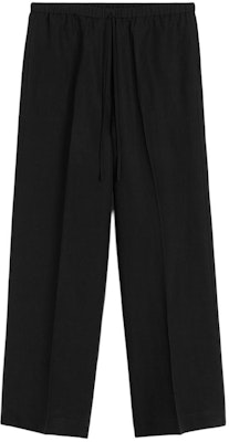 (W) TOTEME SS24 Seluar Linen Hitam High-Waist Wide-Leg dengan Drawstring. 242WRB1709FB0159001 Buy (W) TOTEME SS24 Seluar Linen Hitam High-Waist Wide-Leg dengan Drawstring. 242WRB1709FB0159001