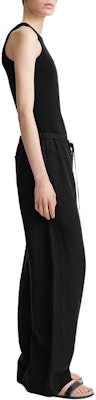 (W) TOTEME SS24 Seluar Linen Hitam High-Waist Wide-Leg dengan Drawstring. 242WRB1709FB0159001 Purchase (W) TOTEME SS24 Seluar Linen Hitam High-Waist Wide-Leg dengan Drawstring. 242WRB1709FB0159001