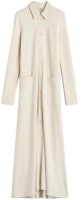 (Women) TOTEME SS24 Soft Beige Long-Sleeve Button-Up Maxi Dress 242WRD1692FB0161116 (Women) TOTEME SS24 Soft Beige Long-Sleeve Button-Up Maxi Dress 242WRD1692FB0161116