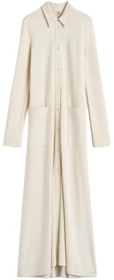 (W) TOTEME SS24 Gaun Maxi Lengan Panjang Butang Warna Beige Lembut 242WRD1692FB0161116 Buy (W) TOTEME SS24 Gaun Maxi Lengan Panjang Butang Warna Beige Lembut 242WRD1692FB0161116