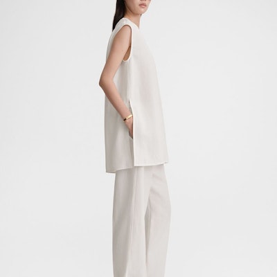 (W) TOTEME SS24 柔軟無袖V領套頭背心 - 米白色 242WRT1462FB0159059 Purchase (W) TOTEME SS24 柔軟無袖V領套頭背心 - 米白色 242WRT1462FB0159059