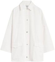 (Women) TOTEME SS24 White Twill Cotton Oversized Long Sleeve Jacket 241WRO1050FB0103047 (Women) TOTEME SS24 White Twill Cotton Oversized Long Sleeve Jacket 241WRO1050FB0103047