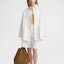 Lookbook (W) Chaqueta Blanca de Algodón Twill Oversize de Manga Larga TOTEME SS24 241WRO1050FB0103047