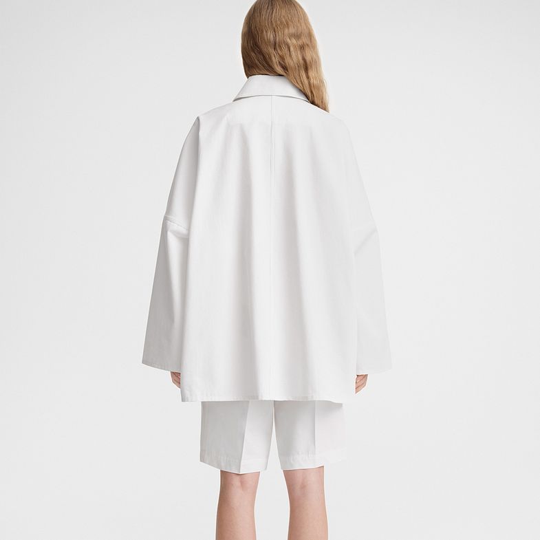 Shop (W) Chaqueta Blanca de Algodón Twill Oversize de Manga Larga TOTEME SS24 241WRO1050FB0103047