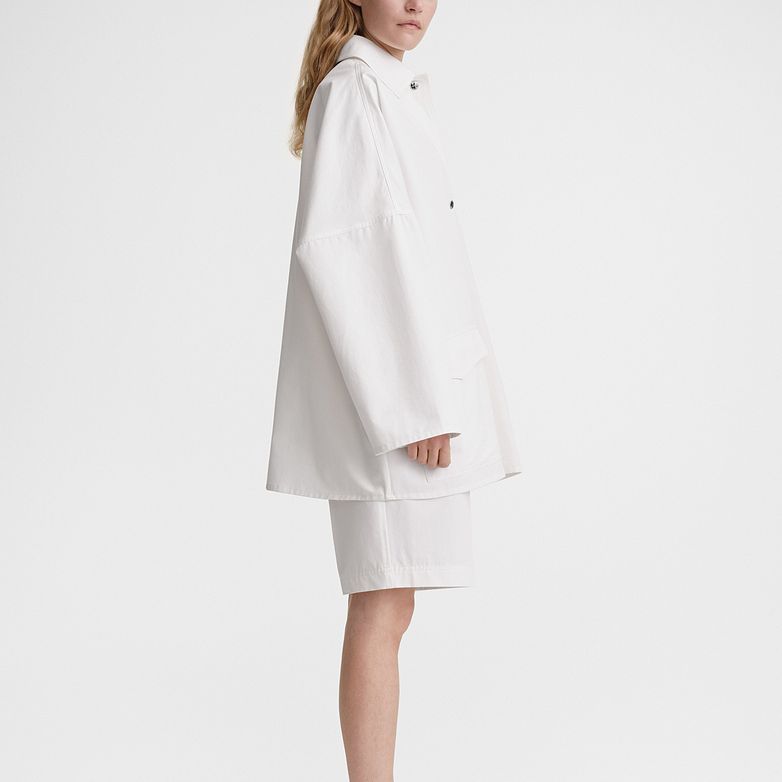 Purchase (W) Chaqueta Blanca de Algodón Twill Oversize de Manga Larga TOTEME SS24 241WRO1050FB0103047