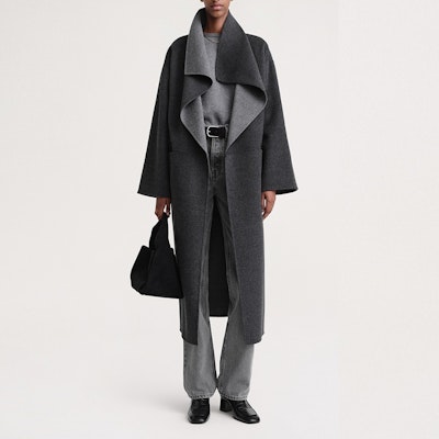 (W) Abrigo Sobredimensionado de Mezcla de Lana TOTEME SS24 Annecy Gris Oscuro 234WRO885FB0049083 Lookbook (W) Abrigo Sobredimensionado de Mezcla de Lana TOTEME SS24 Annecy Gris Oscuro 234WRO885FB0049083