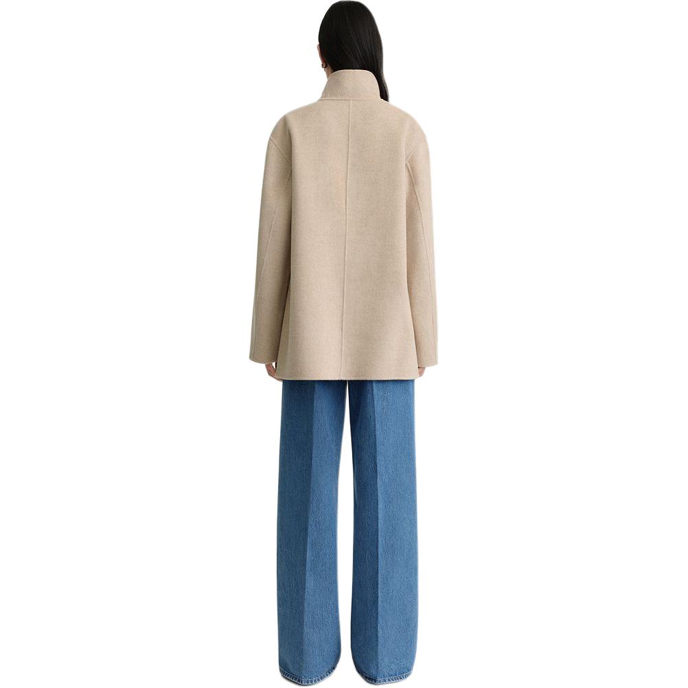 Lookbook (Women) TOTEME SS24 Double-Sided Wool Jacket with Pockets - Beige Mix 242WRO1613FB0006164