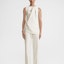 Lookbook (W) TOTEME SS24 Top Tanpa Lengan Beige Wanita dengan Rekaan Twist Draped 242WRT1468FB0105116