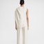 Shop (W) TOTEME SS24 Top Tanpa Lengan Beige Wanita dengan Rekaan Twist Draped 242WRT1468FB0105116