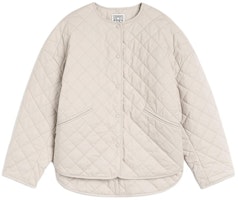 (Women) TOTEME SS24 Quilted Loose-Fit Button-Up Jacket Women’s - Pebble Grey. 241WRO1116FB0157127 (Women) TOTEME SS24 Quilted Loose-Fit Button-Up Jacket Women’s - Pebble Grey. 241WRO1116FB0157127